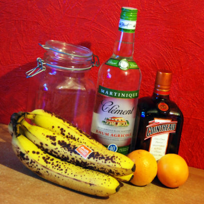 Rhum Bananes Flambées au Cointreau