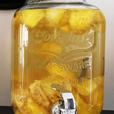 Rhum Flambe Ananas Bananes Caramelises