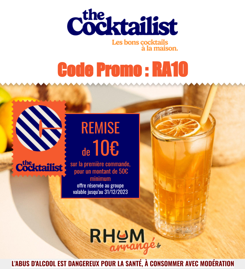 Code promo The Cocktailist, box et kit cocktails Code Promo Rhum